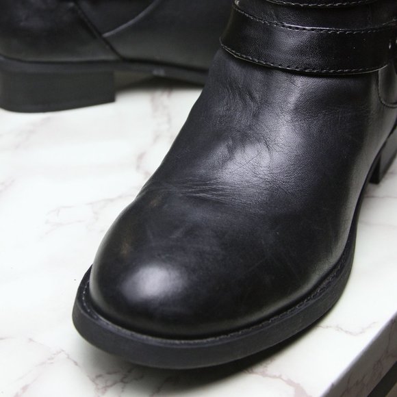 INC Tall Black Riding Leather Boots, size 6 - Picture 2 of 7